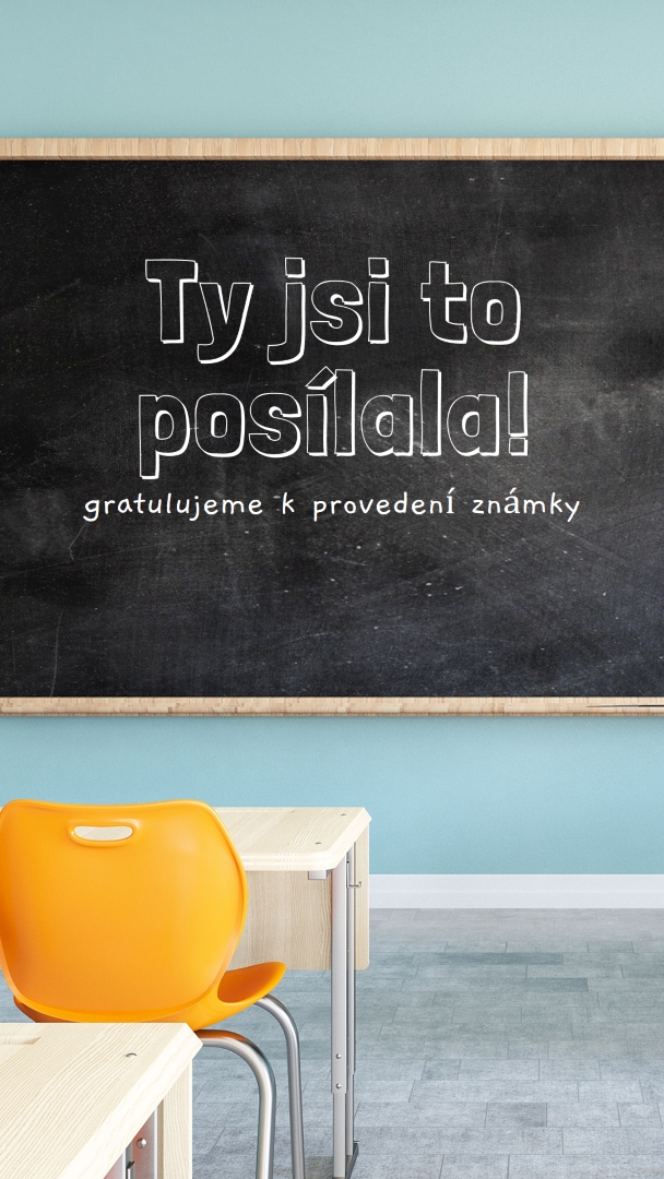 Udělali jsme známku blue modern-simple