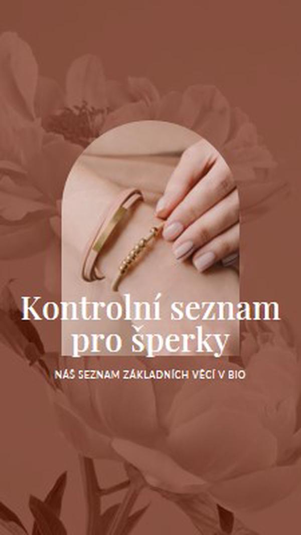 Kontrolní seznam pro šperky pink organic-boho