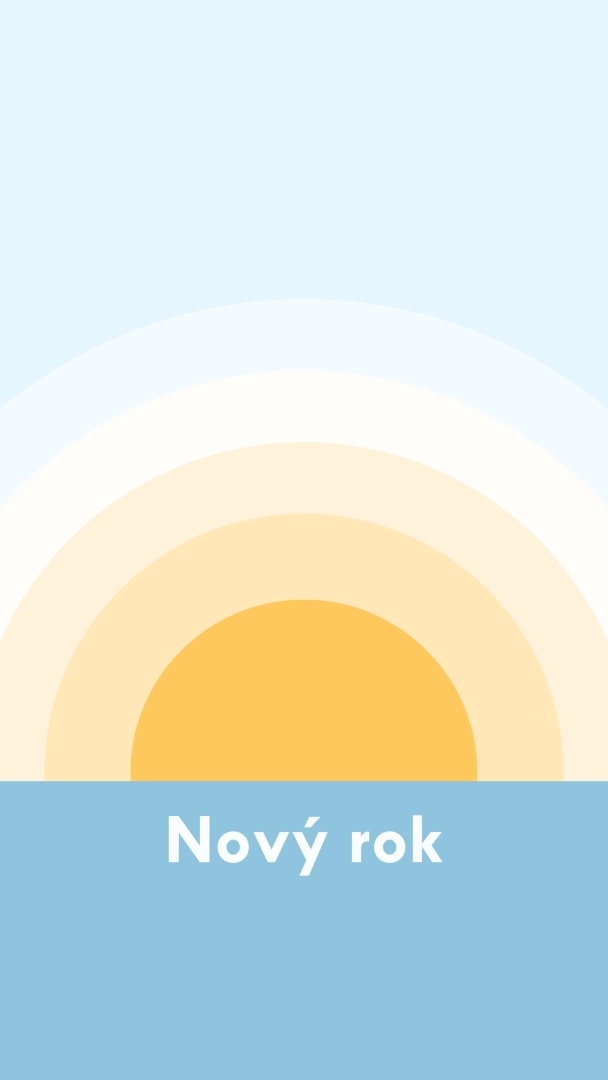 Silvestrovské slunce blue modern-simple