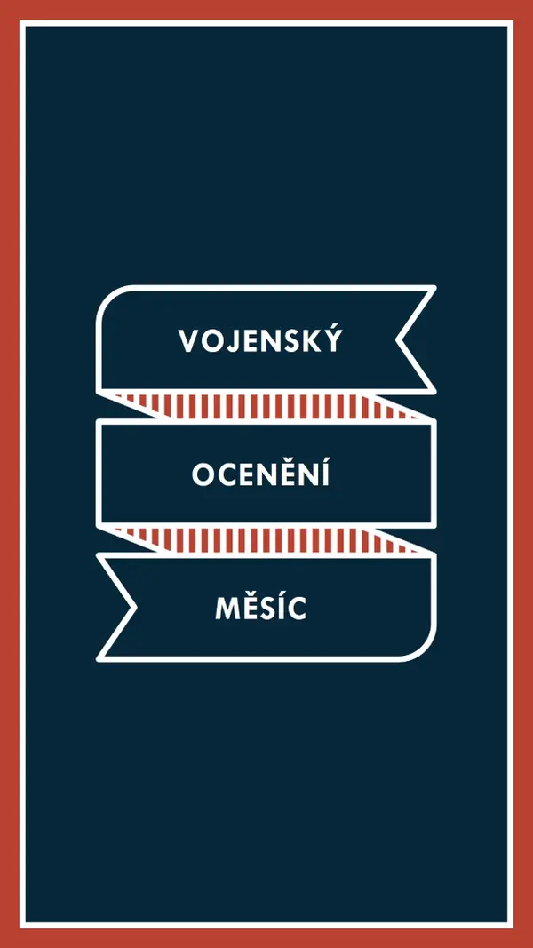 Oslava měsíce vojenského ocenění blue modern-simple