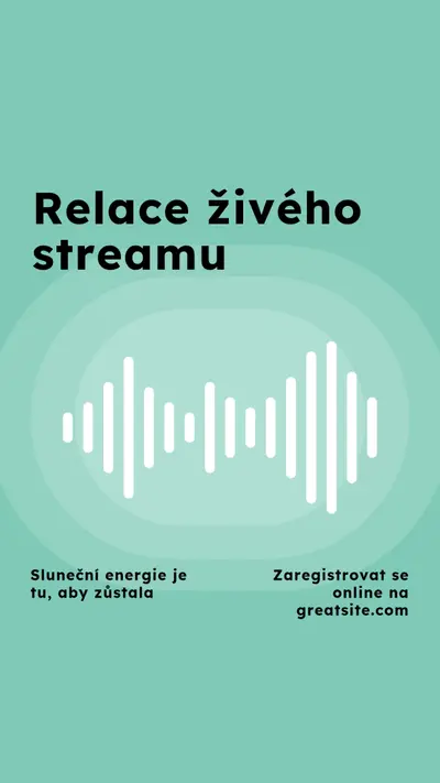 Relace živého streamu green modern-simple