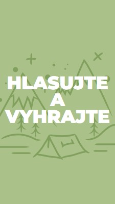 Hlasujte a vyhrajte green whimsical-line