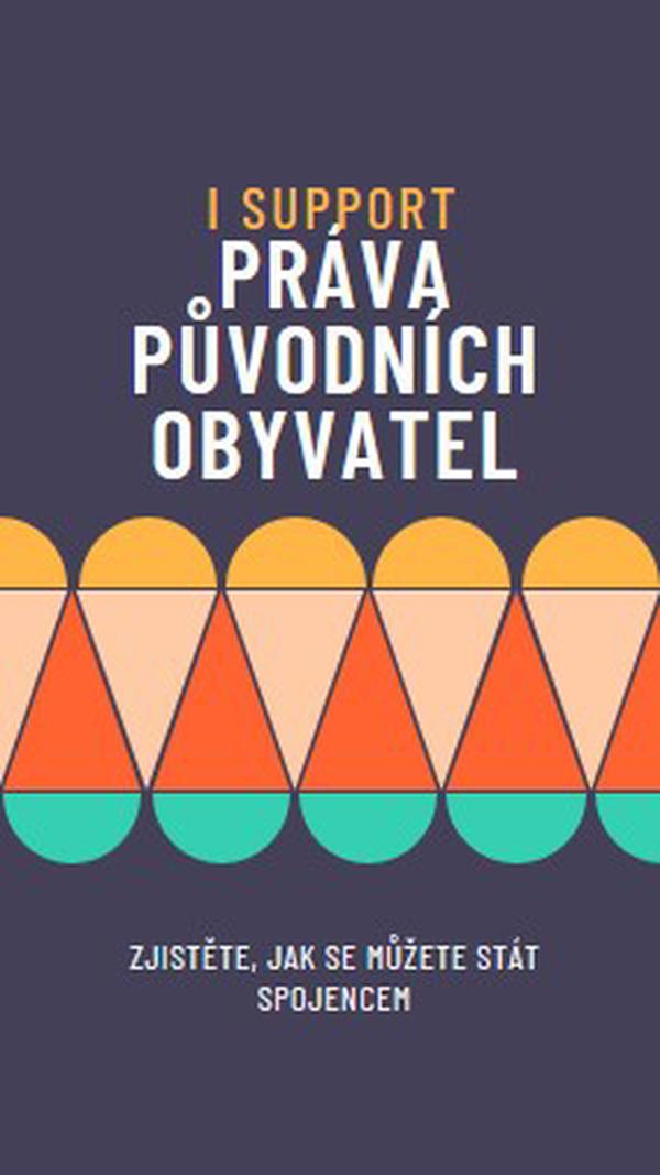 Podpora práv původních obyvatel blue modern-color-block