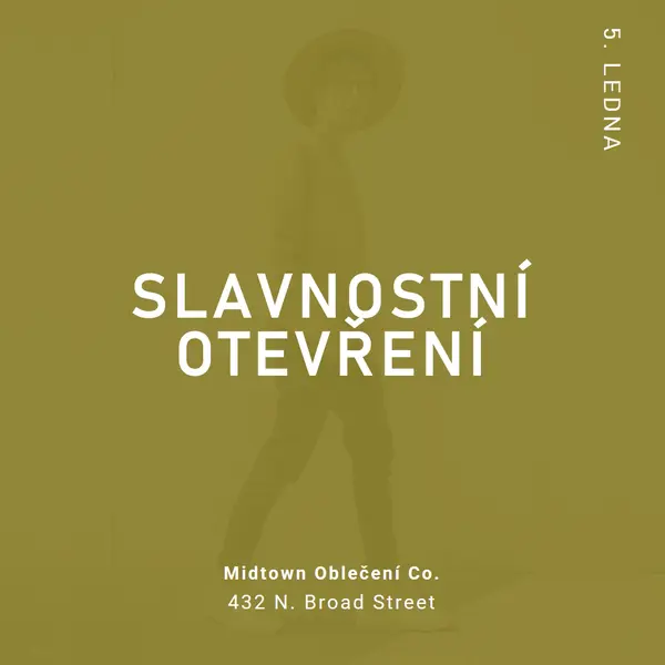 Slavnostní otevření obchodu s oblečením green modern-bold