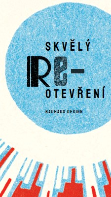 Znovu otevřít širokoúhlý blue modern-bold