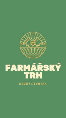 Přijďte na farmářský trh green clean,simple,logo,organic,typographic,rustic