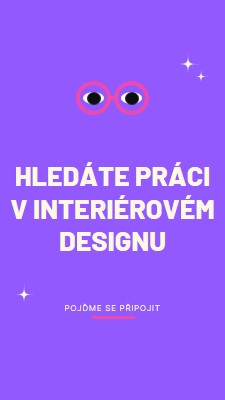 Hledám práci – spojíme se purple clean,whimsical,graphic,bright,bold,simple