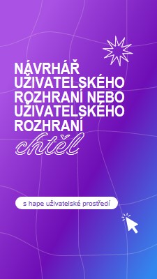 Hledá se návrhář uživatelského rozhraní nebo uživatelského prostředí. purple bold,playful,digital,grid,neon,gradient