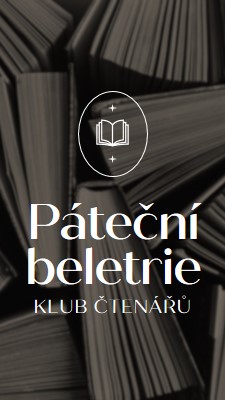 Páteční beletrie knižní klub black elegant,monochromatic,photo,simple,typographic,symmetrical