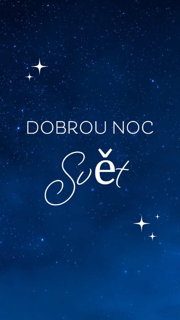Svět dobrou noc blue modern,simple,typographic,whimsical,motif,
