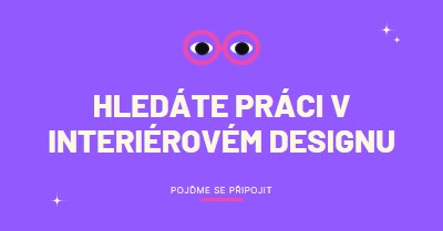 Hledám práci – spojíme se purple clean,whimsical,graphic,bright,bold,simple