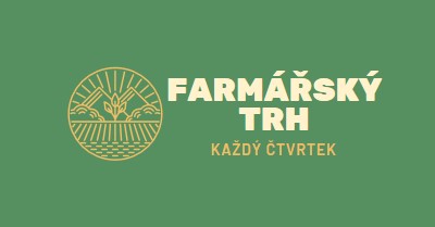 Přijďte na farmářský trh green clean,simple,logo,organic,typographic,rustic