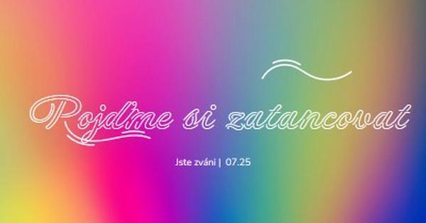 Pojďme si zatancovat, jste zváni pink bold,bright,typographic