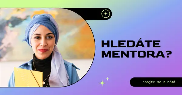 Hledáte mentora? purple modern,bold,gradient,geometric,photo,sparkle