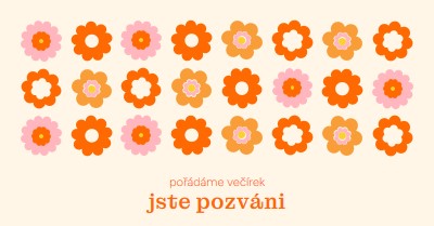 Pořádáme večírek orange bold,fun,graphic