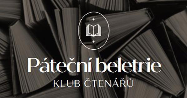 Páteční beletrie knižní klub black elegant,monochromatic,photo,simple,typographic,symmetrical