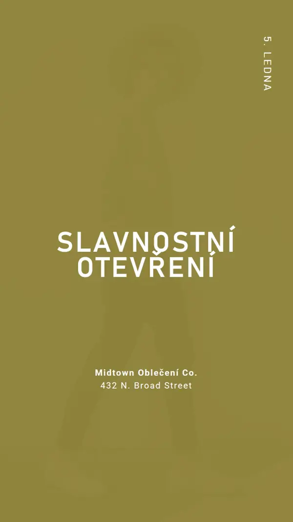 Slavnostní otevření obchodu s oblečením green modern-bold