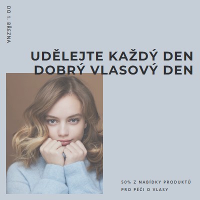 Dobrý den s vlasy blue modern-simple