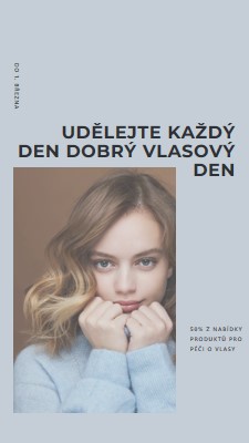 Dobrý den s vlasy blue modern-simple