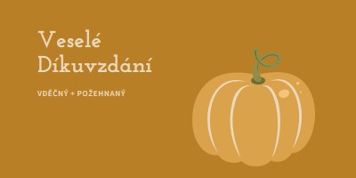 Vděčný a požehnaný brown whimsical-line