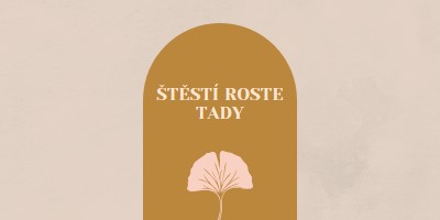 Štěstí roste tady gray organic-boho