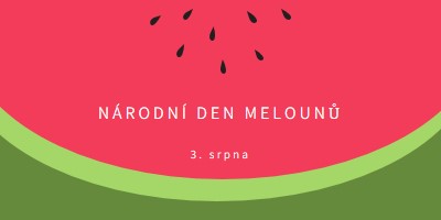 Národní den melounu pink modern-simple