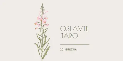 Oslavte jaro white vintage-botanical