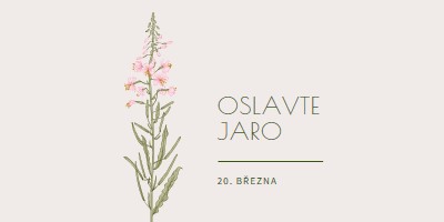 Oslavte jaro white vintage-botanical