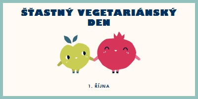 Šťastný vegetariánský den white whimsical-line