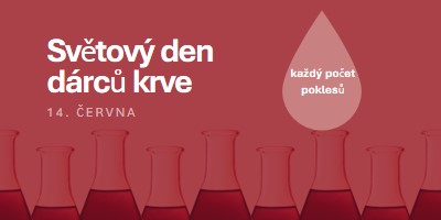 Světový den dárců krve red modern-bold