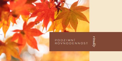 Podzimní rovnodennost orange modern-simple