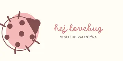 Ahoj lovebug white whimsical-line