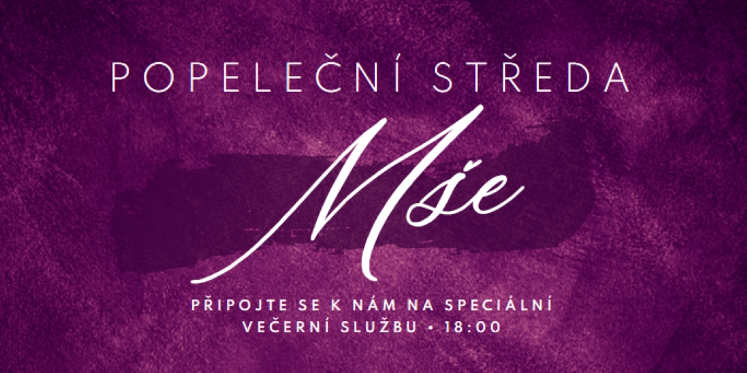 Popeleční mše purple modern-simple