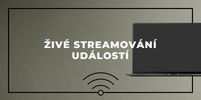 Živé streamování událostí gray modern-bold