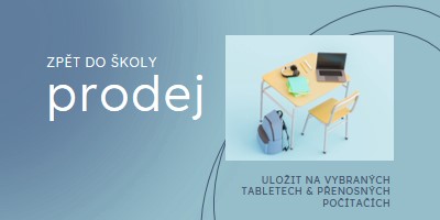 Zpět ke školnímu výprodeji blue modern-simple