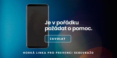 Požádat o pomoc blue modern-simple