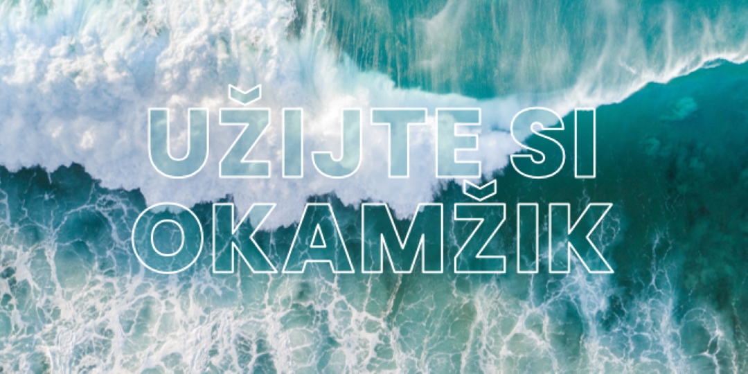 Užijte si okamžik blue modern-simple