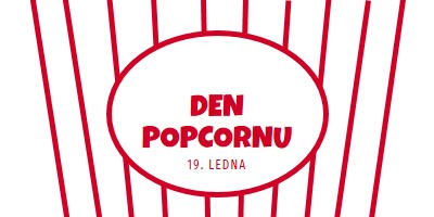 Den popcornu white whimsical-line