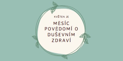 Čest povědomí o duševním zdraví green organic-simple