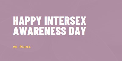 Šťastný Intersex Awareness Day purple modern-bold