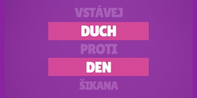 Postavte se proti šikaně purple modern-bold