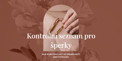 Kontrolní seznam pro šperky pink organic-boho