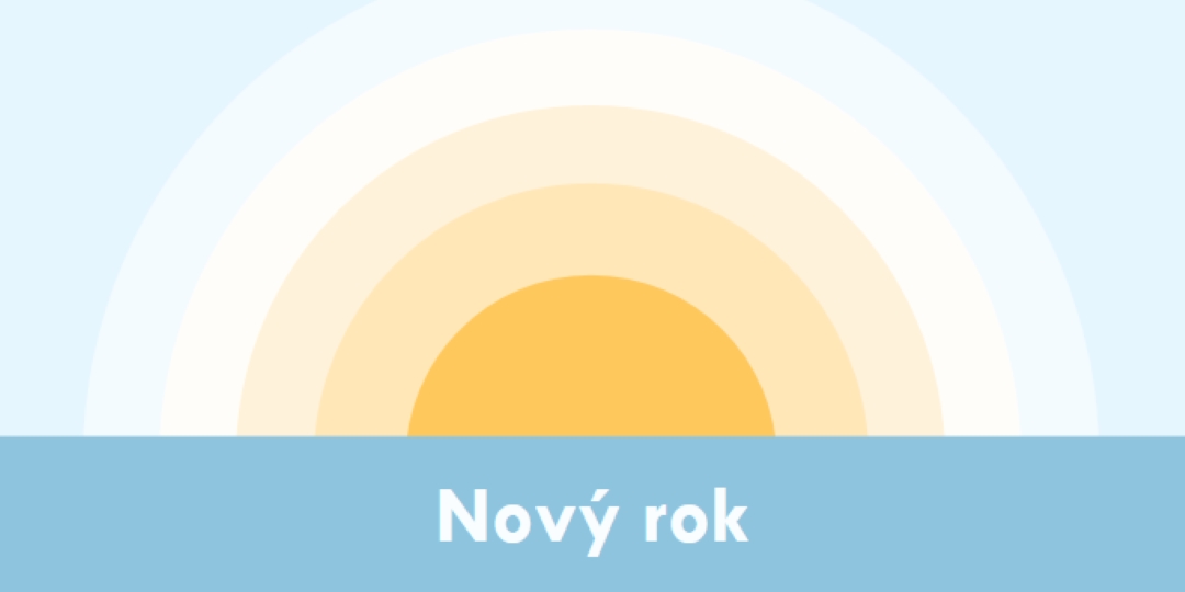 Silvestrovské slunce blue modern-simple