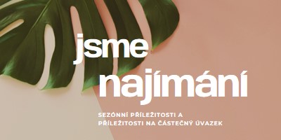 Najímáme sezónní pracovníky. pink modern-simple