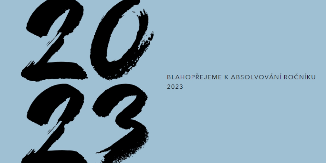 Blahopřejeme absolventům blue modern-bold