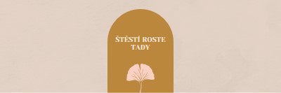 Štěstí roste tady gray organic-boho