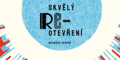 Znovu otevřít širokoúhlý blue modern-bold