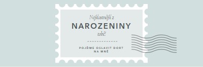 Nádherné narozeniny blue modern-simple