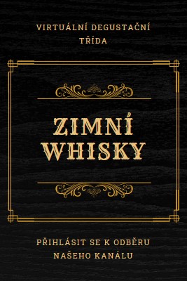 Zimní whisky black vintage-retro