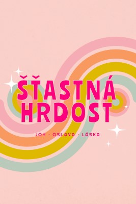 Radost, oslava, láska pink vintage-retro